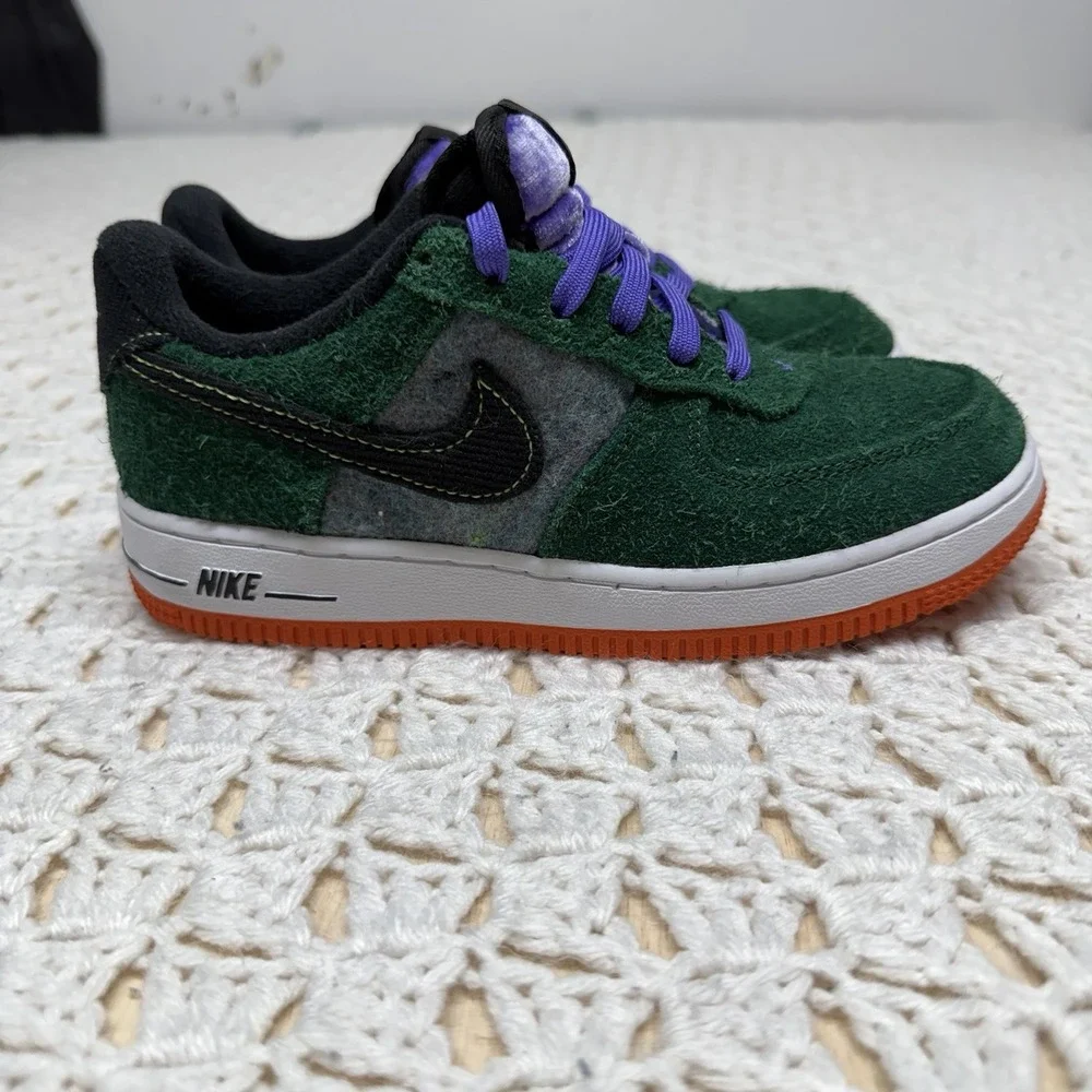 Nike Air Force 1 LV8 Sneakers Shoes Youth Sz 2Y Green Lace Up Casual DZ5289-300